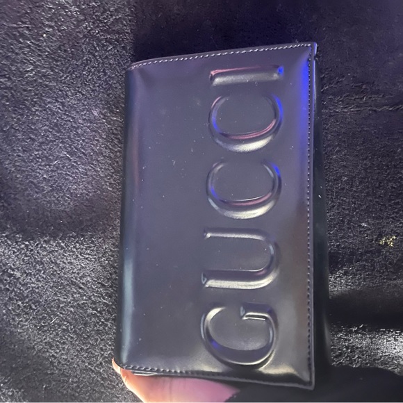 Black leather Gucci purse